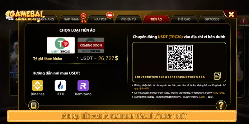 Nạp Tiền Game Bài: Cách Giao Dịch An Toàn Và Xử Lý Lỗi Cách Nạp Tiền Game Bài GAMEBAI An Toàn, Xử Lý Trong 1 Phút