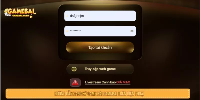 Hướng dẫn đăng ký game bài trên điện thoại