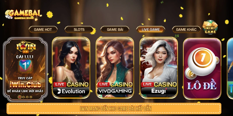 Kho trò chơi trong game bài IWIN
