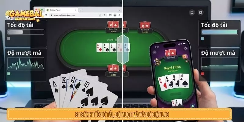 Đánh Bài Trên Web Và App Khác Nhau Thế Nào? So sánh tốc độ tải khi đánh bài trên web và app